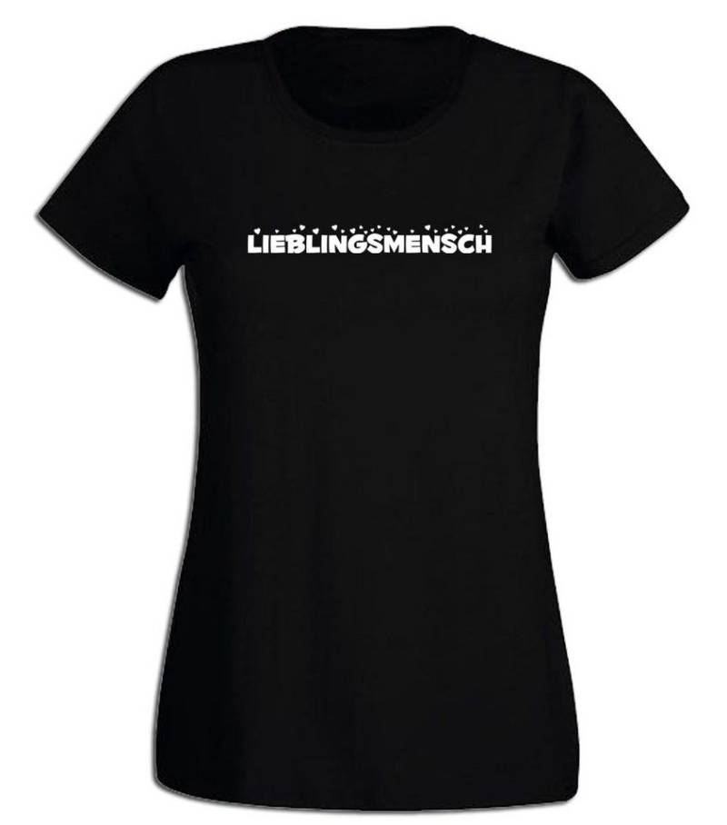 G-graphics T-Shirt Lieblingsmensch Slim-fit- Damen T-Shirt mit Statement / Spruch als Frontprint von G-graphics