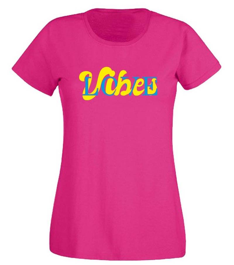 G-graphics T-Shirt Love Vibes Slim-fit- Damen T-Shirt mit Statement / Spruch als Frontprint von G-graphics