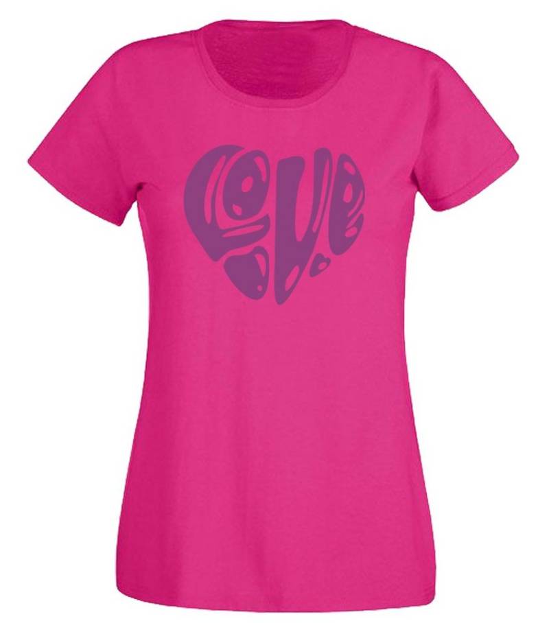 G-graphics T-Shirt Love Slim-fit- Damen T-Shirt mit Statement / Motiv als Frontprint von G-graphics