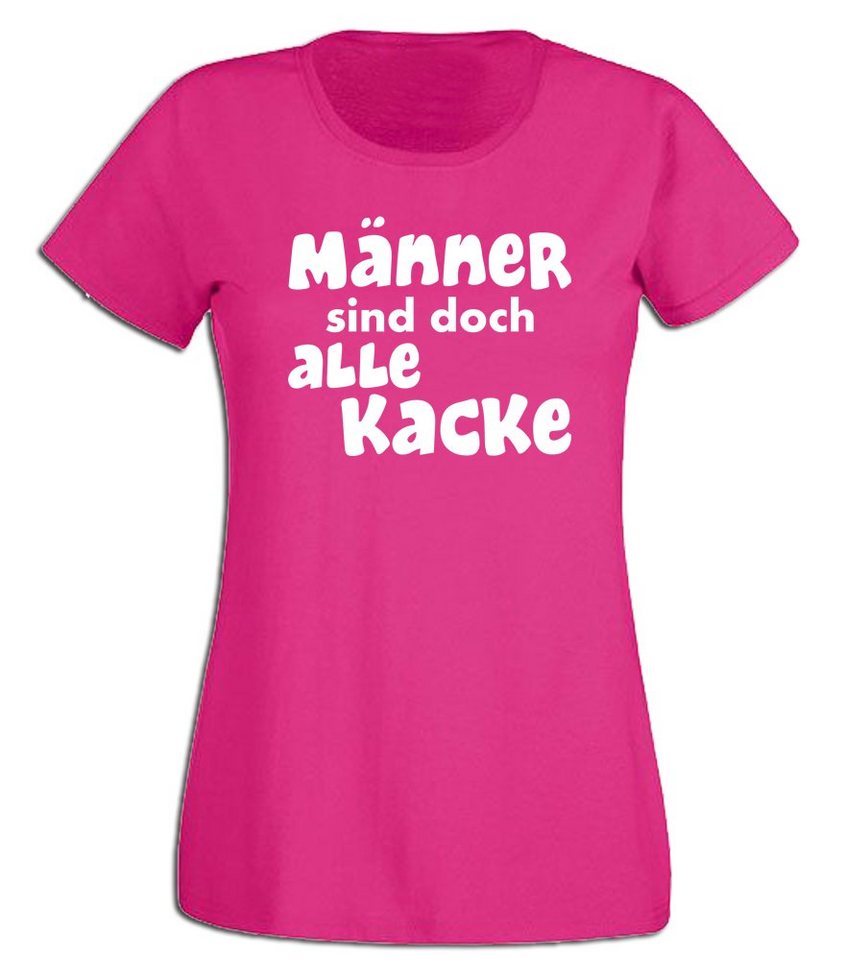 G-graphics T-Shirt Damen T-Shirt - Männer sind doch alle kacke! mit trendigem Frontprint, Slim-fit, Aufdruck auf der Vorderseite, Spruch/Sprüche/Print/Motiv, für jung & alt von G-graphics