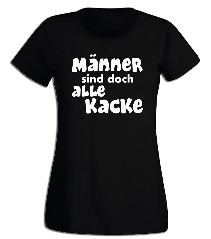 G-graphics T-Shirt Damen T-Shirt - Männer sind doch alle kacke! mit trendigem Frontprint, Slim-fit, Aufdruck auf der Vorderseite, Spruch/Sprüche/Print/Motiv, für jung & alt von G-graphics