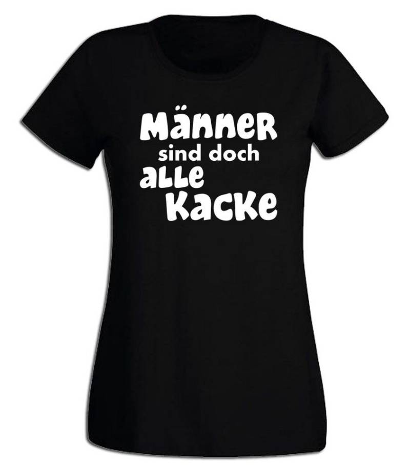 G-graphics T-Shirt Männer sind doch alle kacke! Slim-fit- Damen T-Shirt mit Statement / Spruch als Frontprint von G-graphics