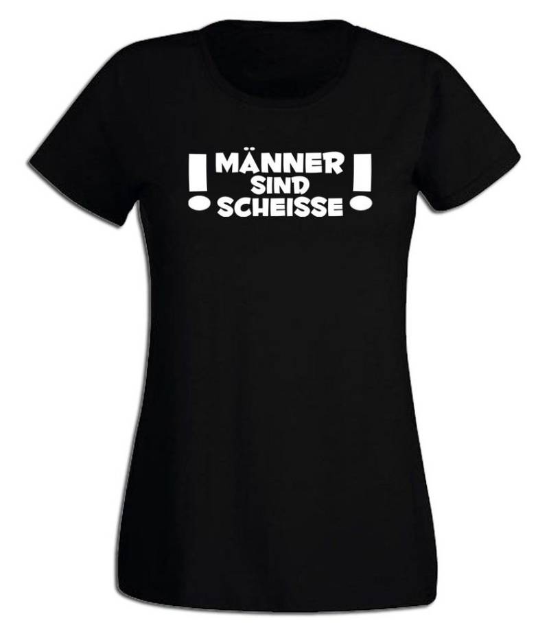 G-graphics T-Shirt Männer sind scheiße! Slim-fit- Damen T-Shirt mit Statement / Spruch als Frontprint von G-graphics