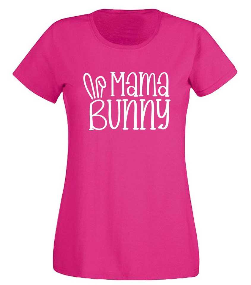 G-graphics T-Shirt Damen T-Shirt - Mama Bunny Slim-fit, mit trendigem Frontprint, Aufdruck auf der Vorderseite, Spruch/Sprüche/Print/Motiv, für jung & alt von G-graphics