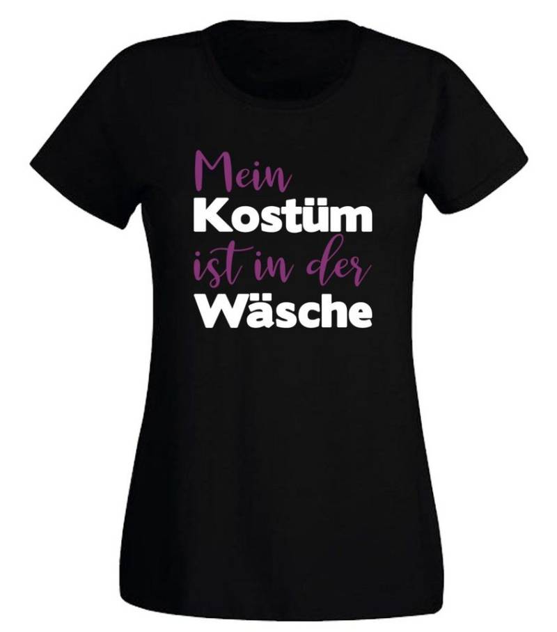 G-graphics T-Shirt Mein Kostüm ist in der Wäsche Slim-fit Damen T-Shirt mit trendigem Frontprint von G-graphics