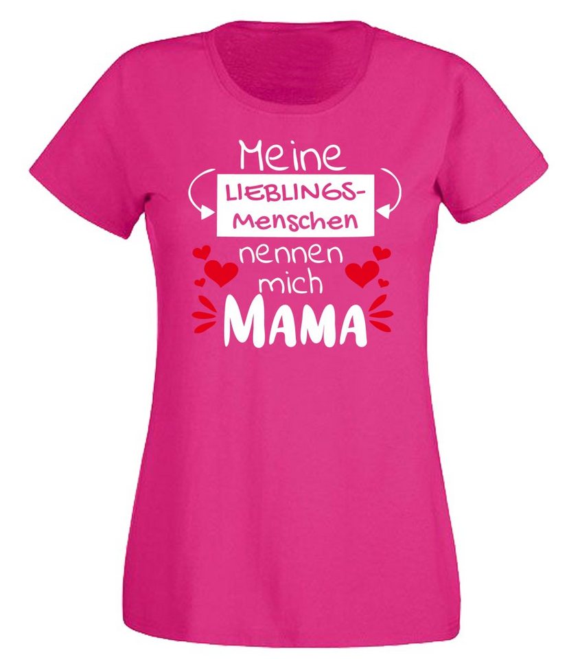 G-graphics T-Shirt Damen T-Shirt - Meine Lieblingsmenschen nennen mich Mama mit trendigem Frontprint, Slim-fit, Aufdruck auf der Vorderseite, Spruch/Sprüche/Print/Motiv, für jung & alt von G-graphics