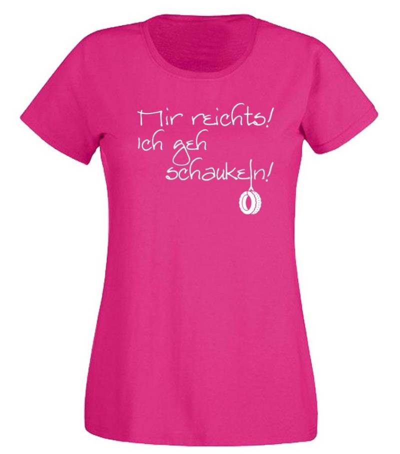 G-graphics T-Shirt Mir reichts! Ich geh schaukeln! Slim-fit- Damen T-Shirt mit Statement / Spruch als Frontprint von G-graphics