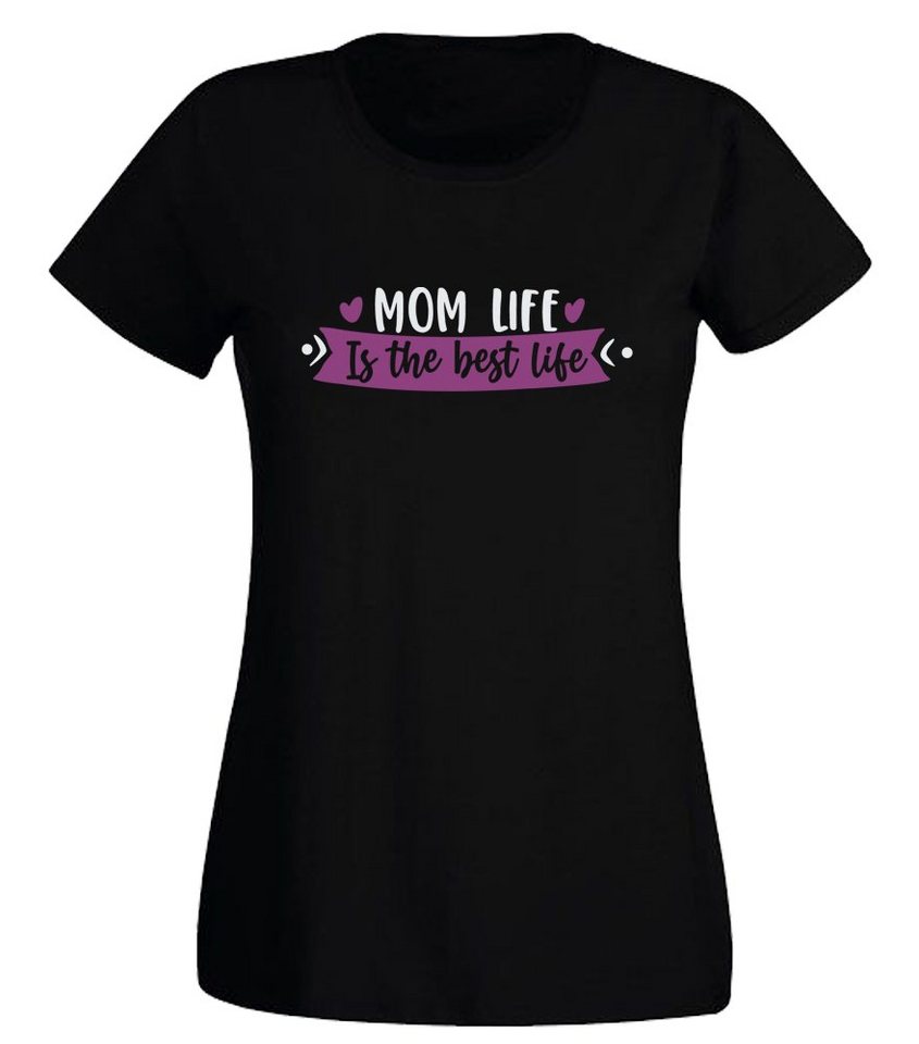 G-graphics T-Shirt Mom life is the best life Slim-fit Damen T-Shirt mit Frontprint-Motiv für die beste Mama von G-graphics
