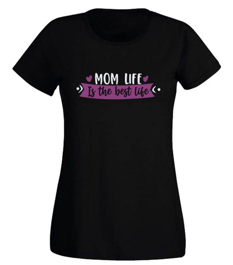 G-graphics T-Shirt Mom life is the best life Slim-fit Damen T-Shirt mit Frontprint-Motiv für die beste Mama von G-graphics