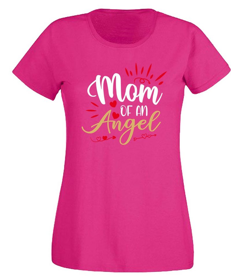 G-graphics T-Shirt Damen T-Shirt - Mom of an Angel mit trendigem Frontprint, Aufdruck auf der Vorderseite, Spruch/Sprüche/Print/Motiv, für jung & alt, Slim-fit von G-graphics