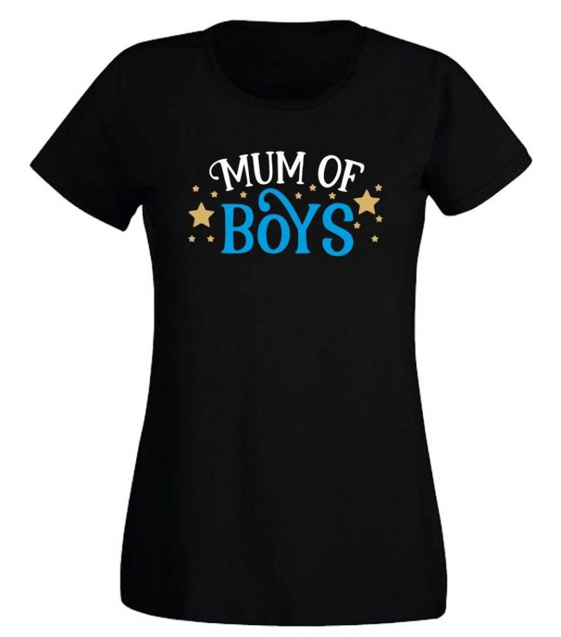G-graphics T-Shirt Mum of Boys Slim-fit Damen T-Shirt mit Frontprint-Motiv für die beste Mama von G-graphics