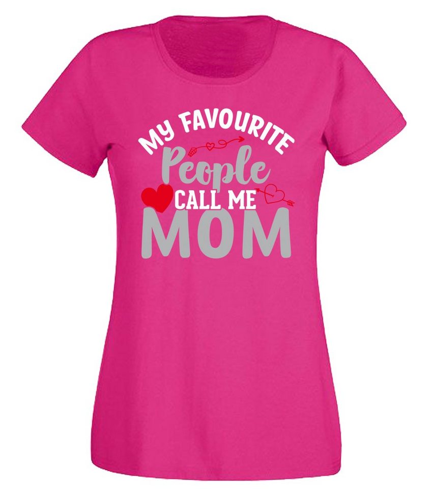 G-graphics T-Shirt Damen T-Shirt - My Favourite people call me Mom mit trendigem Frontprint, Aufdruck auf der Vorderseite, Spruch/Sprüche/Print/Motiv, für jung & alt, Slim-fit von G-graphics