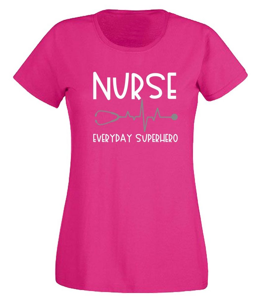 G-graphics T-Shirt Damen T-Shirt - Nurse – Everyday Superhero Slim-fit, mit trendigem Frontprint, Aufdruck auf der Vorderseite, Spruch/Sprüche/Print/Motiv, für jung & alt von G-graphics