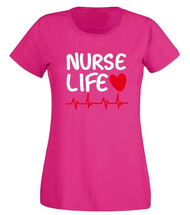 G-graphics T-Shirt Nurse Life - Das Leben einer Krankenschwester Slim-fit- Damen T-Shirt mit Spruch für die, die ihren Job liebt von G-graphics