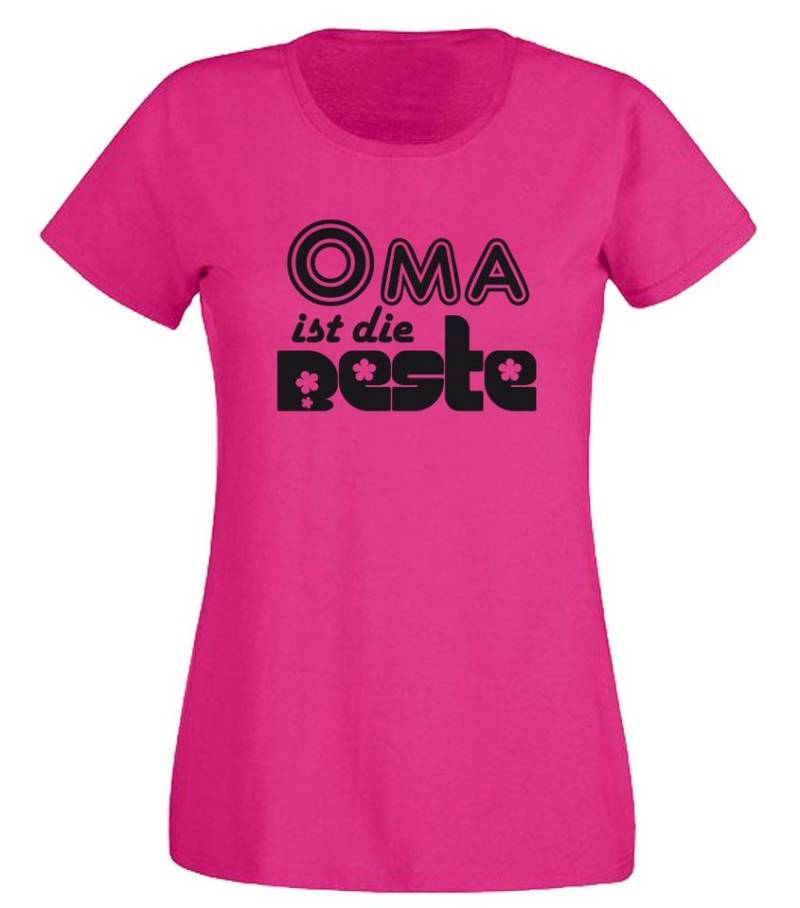 G-graphics T-Shirt Oma ist die Beste Slim-fit Damen T-Shirt mit Statement / Spruch als Frontprint von G-graphics