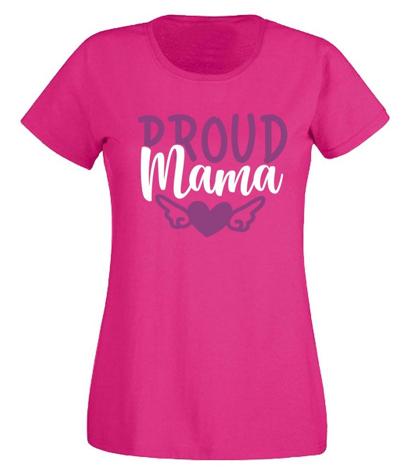 G-graphics T-Shirt Damen T-Shirt - Proud Mama mit trendigem Frontprint, Aufdruck auf der Vorderseite, Spruch/Sprüche/Print/Motiv, für jung & alt, Slim-fit von G-graphics