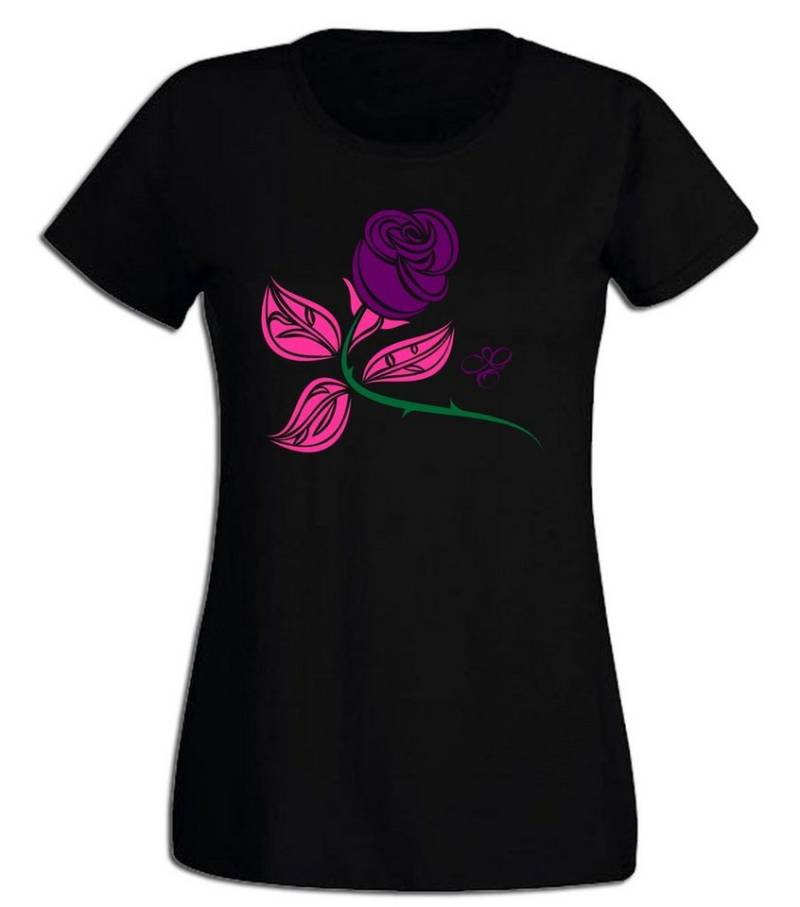 G-graphics T-Shirt Rose Slim-fit Damen T-Shirt aus unserer Pink-Purple-Collection von G-graphics