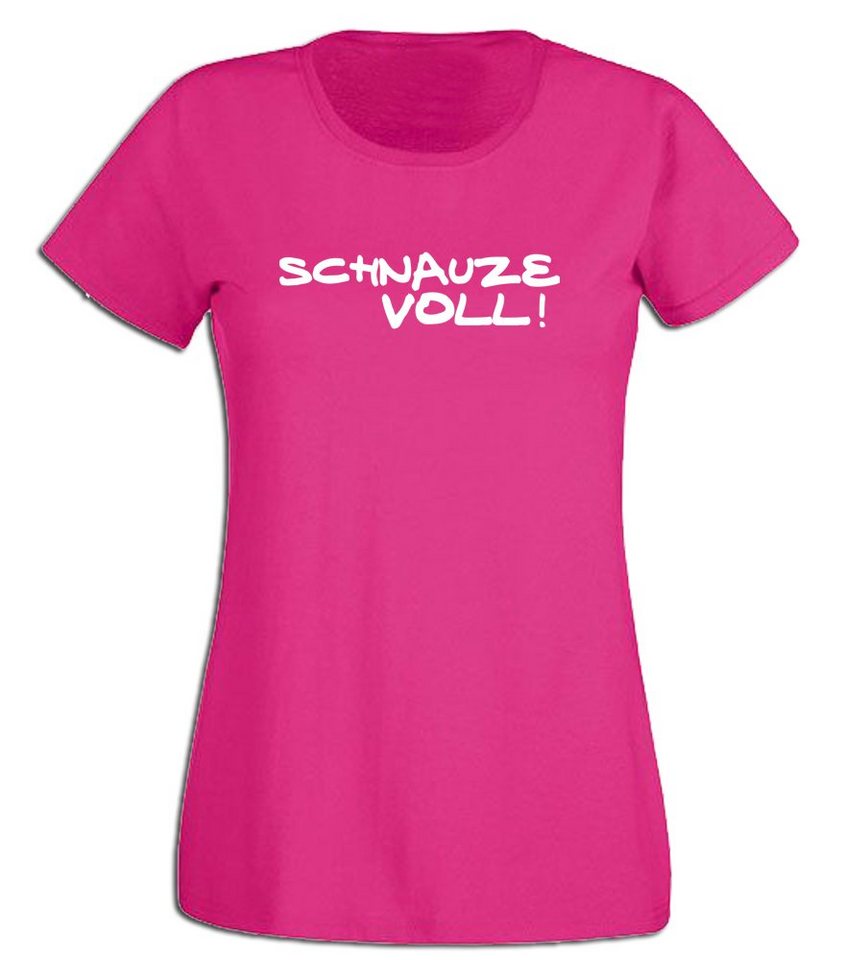 G-graphics T-Shirt Damen T-Shirt - Schnauze voll! mit trendigem Frontprint, Slim-fit, Aufdruck auf der Vorderseite, Spruch/Sprüche/Print/Motiv, für jung & alt von G-graphics