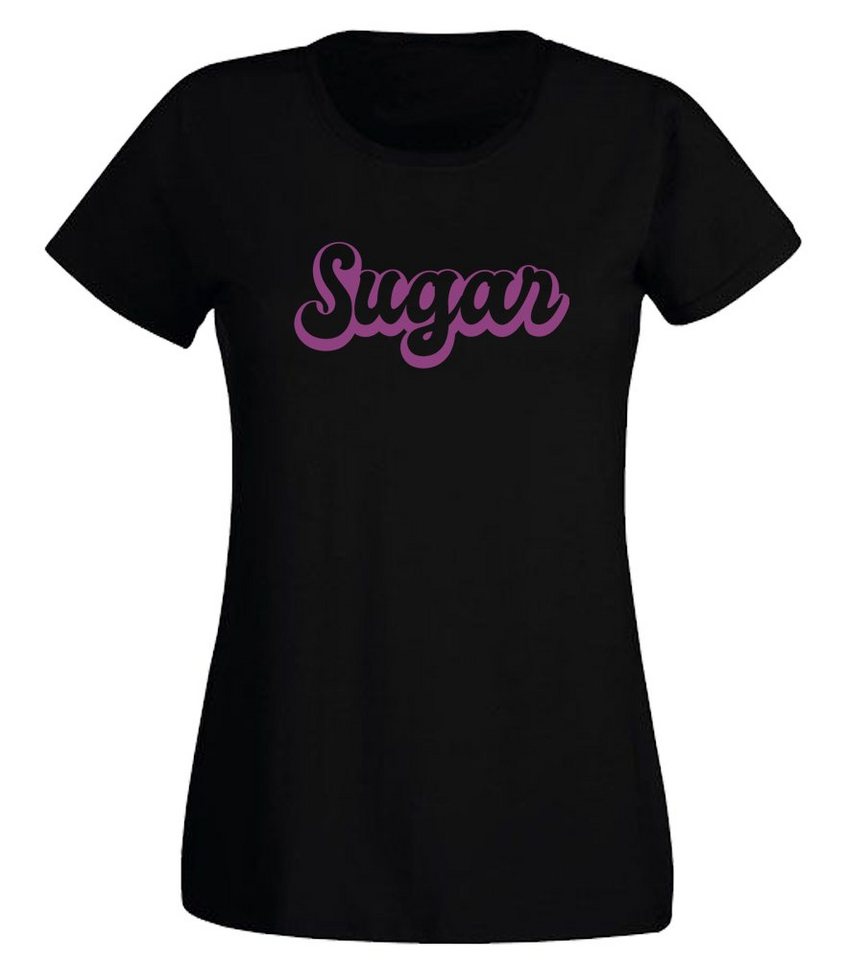 G-graphics T-Shirt Damen T-Shirt - Sugar mit trendigem Frontprint, Slim-fit, Aufdruck auf der Vorderseite, Spruch/Sprüche/Print/Motiv, für jung & alt von G-graphics