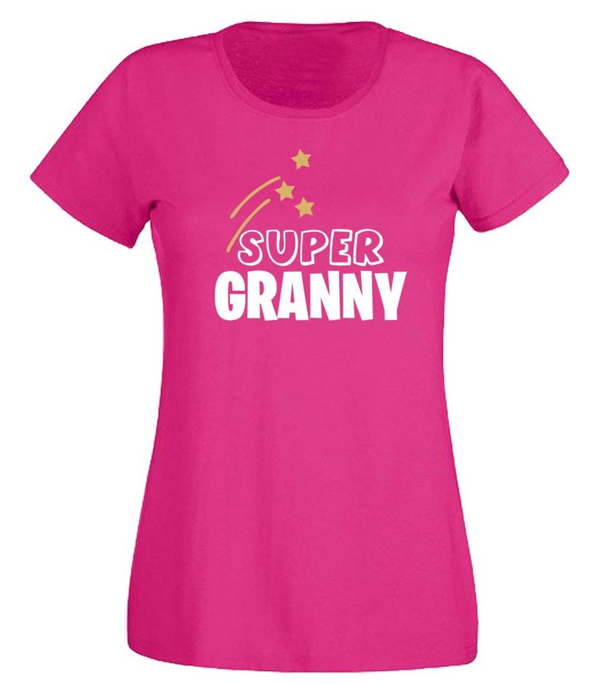 G-graphics T-Shirt Damen T-Shirt - Super Granny mit trendigem Frontprint, Slim-fit, Aufdruck auf der Vorderseite, Spruch/Sprüche/Print/Motiv, für jung & alt von G-graphics