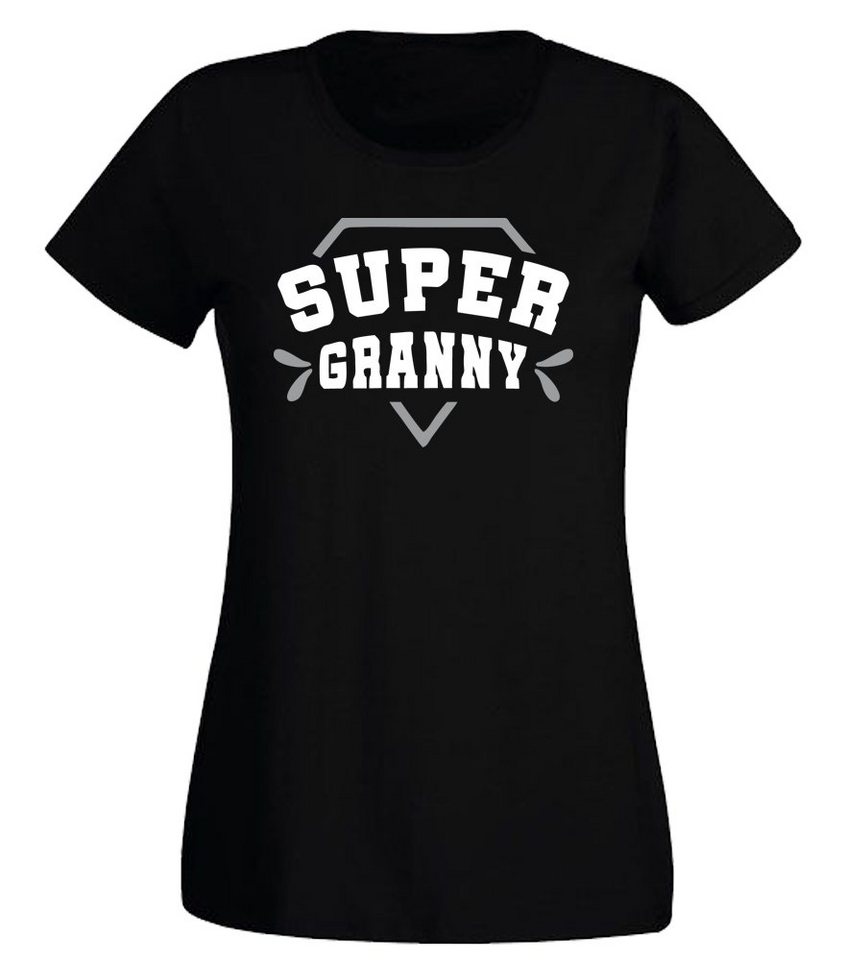 G-graphics T-Shirt Damen T-Shirt - Super Granny mit trendigem Frontprint, Slim-fit, Aufdruck auf der Vorderseite, Spruch/Sprüche/Print/Motiv, für jung & alt von G-graphics