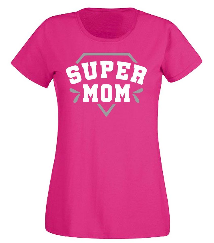 G-graphics T-Shirt Damen T-Shirt - Super Mom mit trendigem Frontprint, Slim-fit, Aufdruck auf der Vorderseite, Spruch/Sprüche/Print/Motiv, für jung & alt von G-graphics