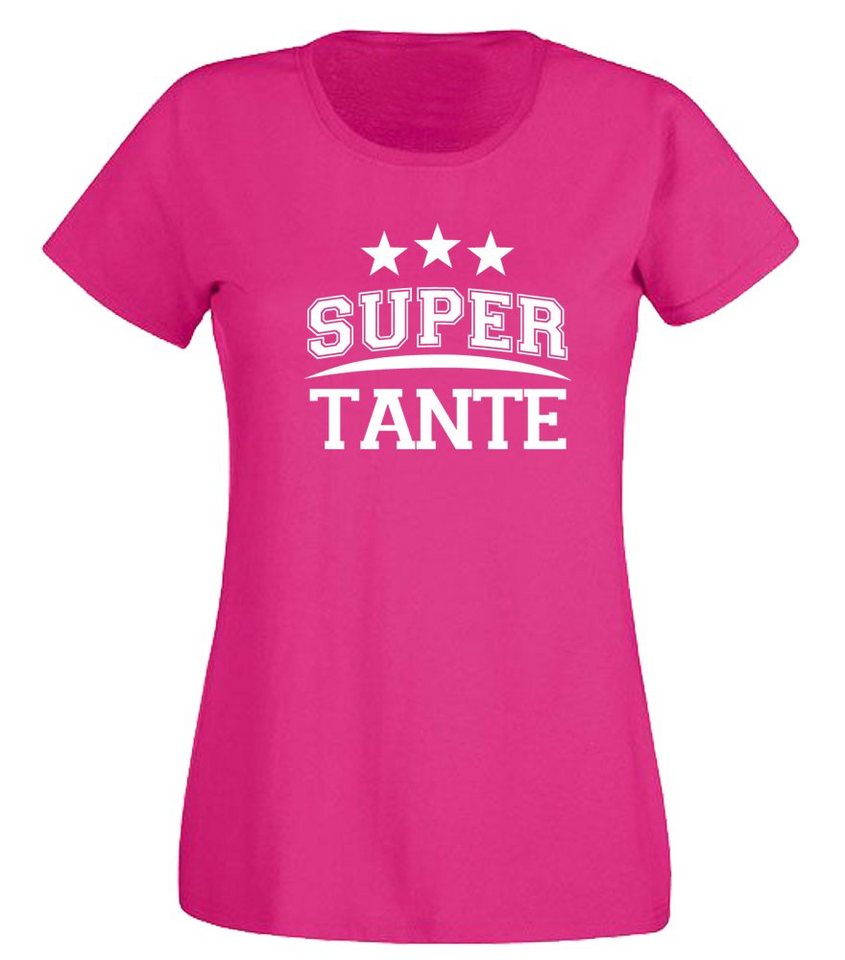 G-graphics T-Shirt Super Tante Slim-fit Damen T-Shirt mit Statement / Spruch als Frontprint von G-graphics