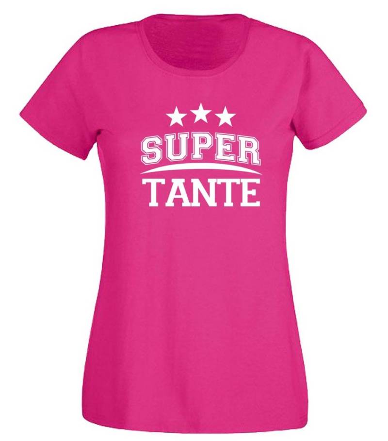 G-graphics T-Shirt Super Tante Slim-fit Damen T-Shirt mit Statement / Spruch als Frontprint von G-graphics