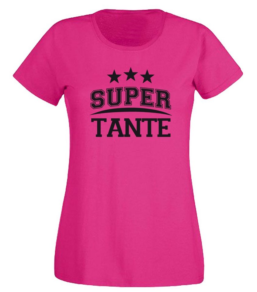 G-graphics T-Shirt Super Tante Slim-fit Damen T-Shirt mit Statement / Spruch als Frontprint von G-graphics