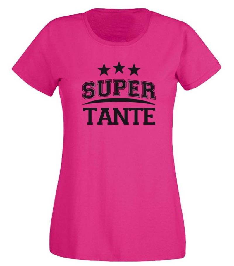 G-graphics T-Shirt Super Tante Slim-fit Damen T-Shirt mit Statement / Spruch als Frontprint von G-graphics