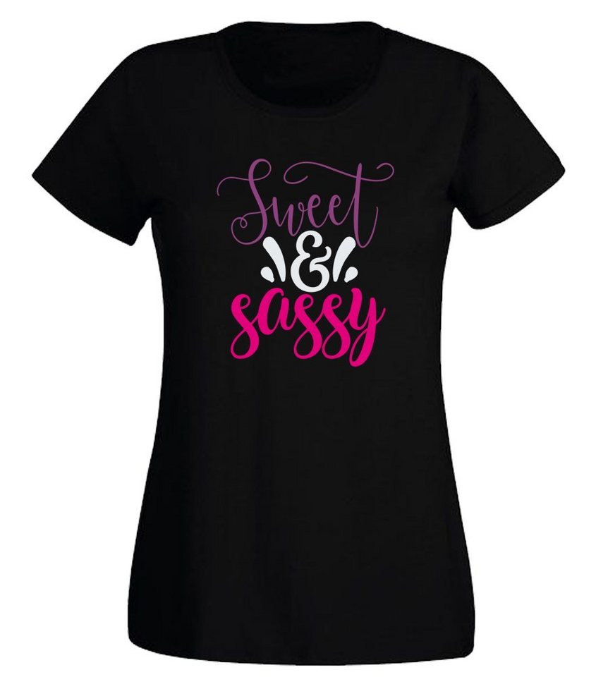 G-graphics T-Shirt Sweet and sassy Slim-fit- Damen T-Shirt mit Statement / Spruch als Frontprint von G-graphics
