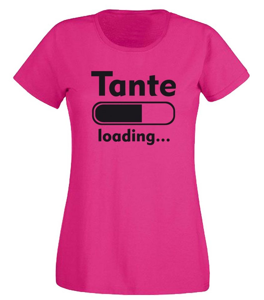 G-graphics T-Shirt Damen T-Shirt - Tante loading mit trendigem Frontprint, Slim-fit, Aufdruck auf der Vorderseite, Spruch/Sprüche/Print/Motiv, für jung & alt von G-graphics