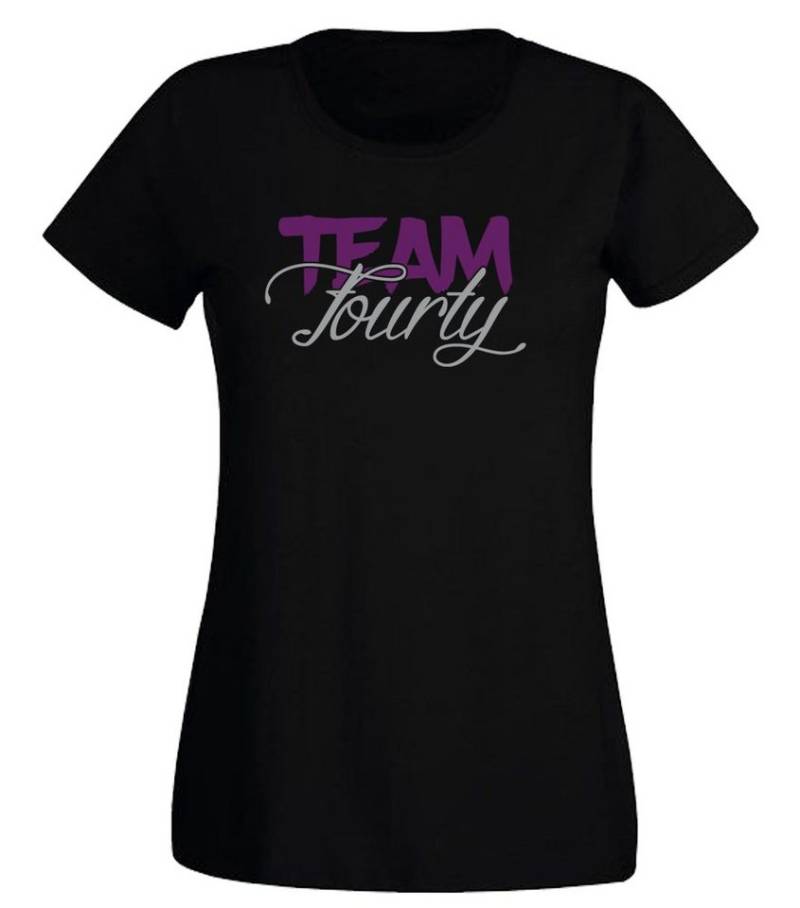 G-graphics T-Shirt Team Fourty Slim-fit Damen T-Shirt mit Motiv zum 40. Geburtstag von G-graphics
