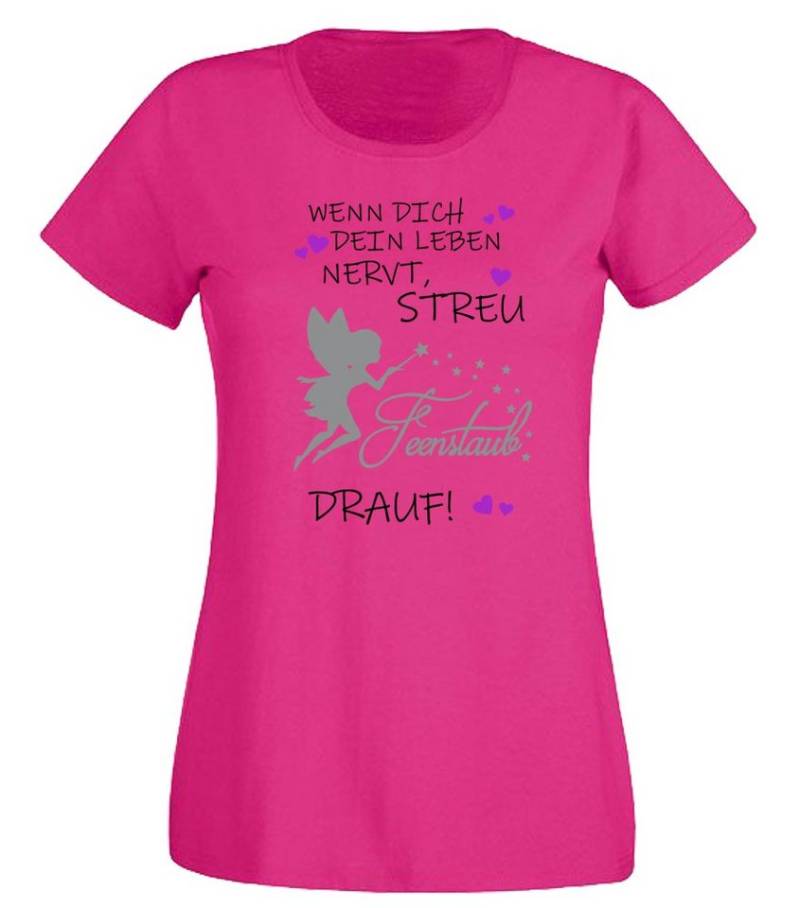 G-graphics T-Shirt Wenn Dich dein Leben nervt, streu Feenstaub drauf! Slim-fit- Damen T-Shirt mit Statement / Spruch als Frontprint von G-graphics