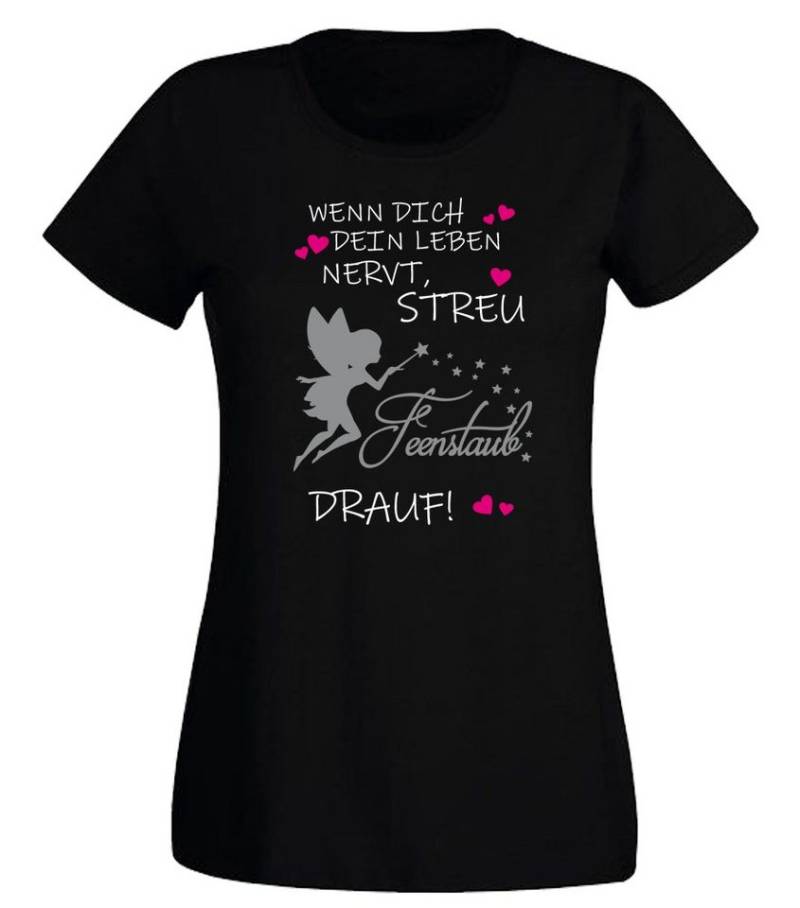 G-graphics T-Shirt Wenn Dich dein Leben nervt, streu Feenstaub drauf! Slim-fit- Damen T-Shirt mit Statement / Spruch als Frontprint von G-graphics
