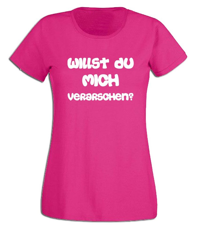G-graphics T-Shirt Willst Du mich verarschen? Slim-fit- Damen T-Shirt mit Statement / Spruch als Frontprint von G-graphics