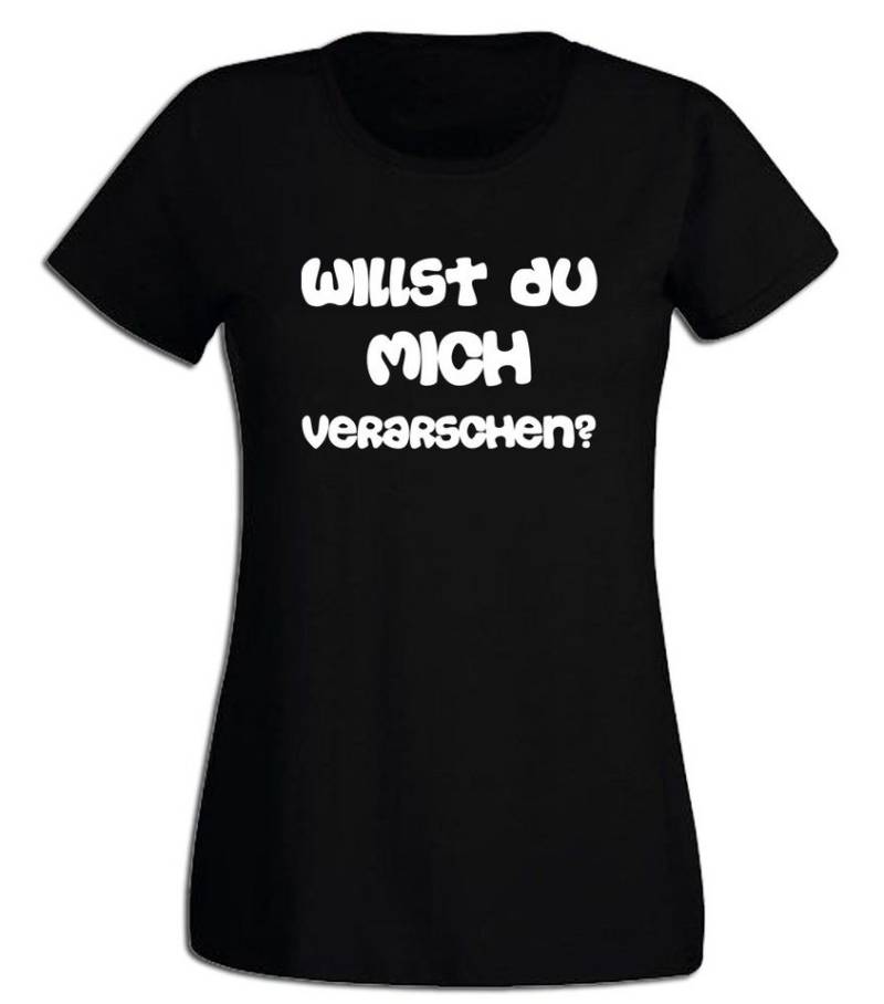 G-graphics T-Shirt Willst Du mich verarschen? Slim-fit- Damen T-Shirt mit Statement / Spruch als Frontprint von G-graphics