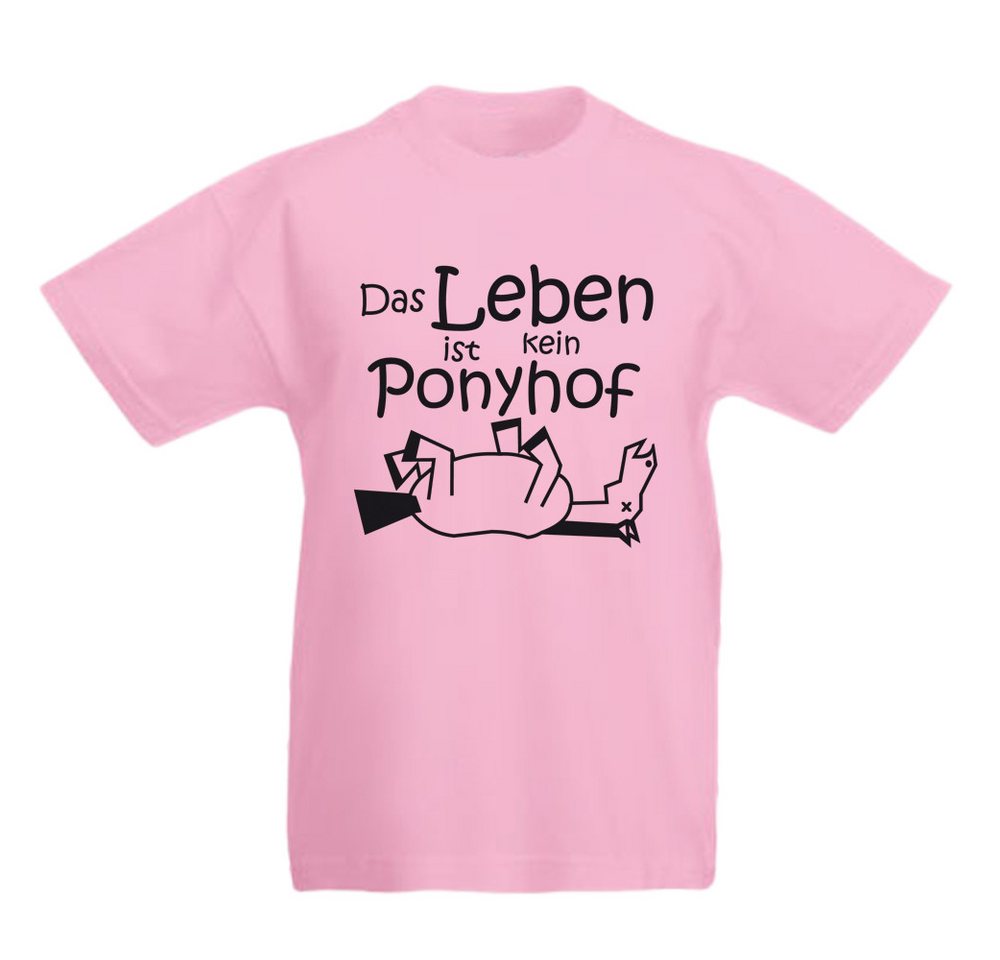 G-graphics T-Shirt Das Leben ist kein Ponyhof Kinder T-Shirt mit coolem Spruch als Frontprint von G-graphics