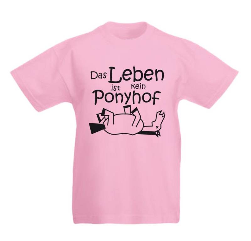 G-graphics T-Shirt Das Leben ist kein Ponyhof Kinder T-Shirt mit coolem Spruch als Frontprint von G-graphics