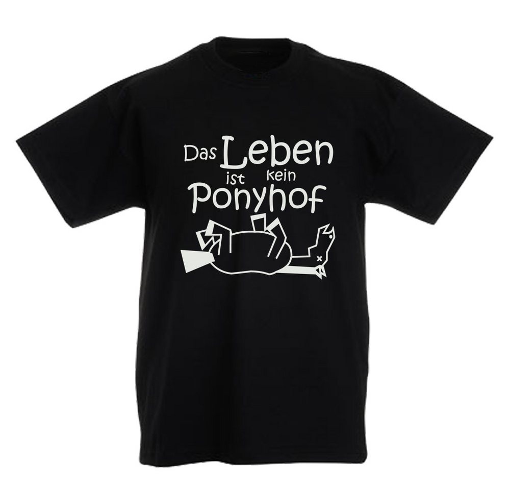G-graphics T-Shirt Das Leben ist kein Ponyhof Kinder T-Shirt mit coolem Spruch als Frontprint von G-graphics