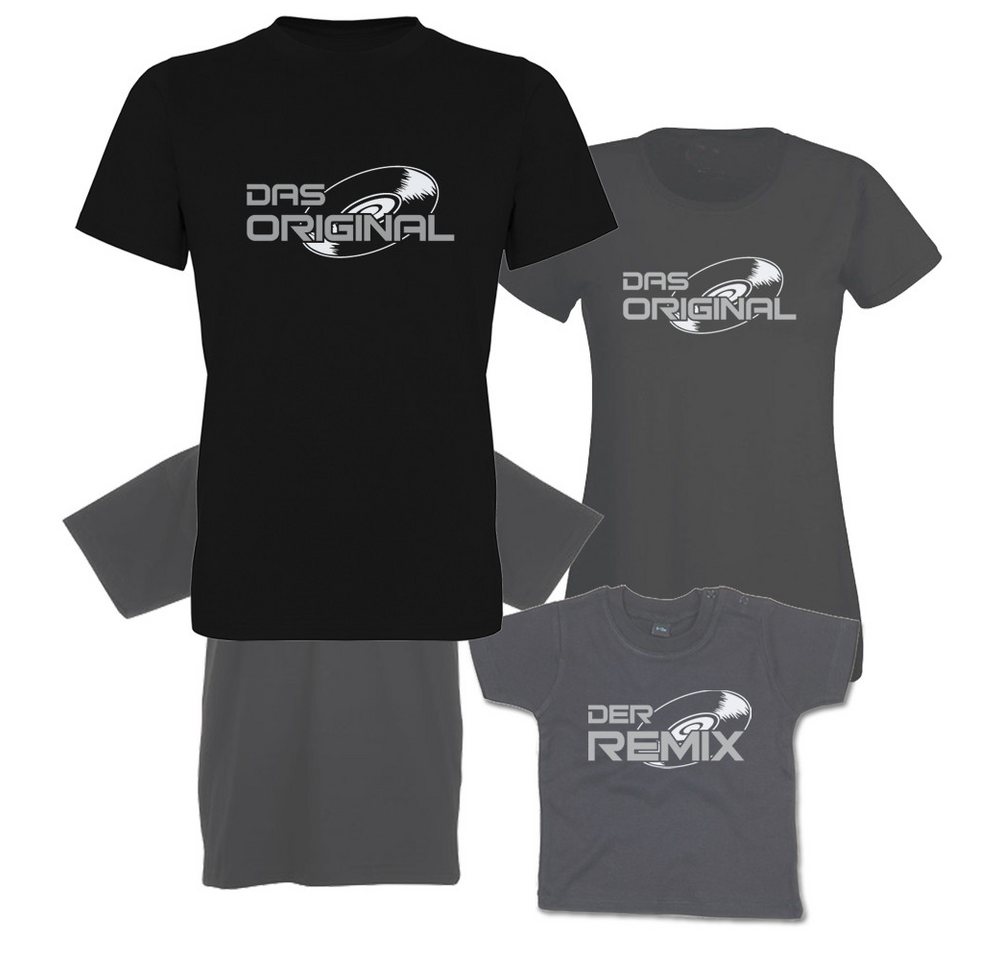 G-graphics T-Shirt Das Original & Der Remix (Familienset, Einzelteile zum selbst zusammenstellen) Kinder- & Erwachsenen-T-Shirt-Set mit Frontprint von G-graphics