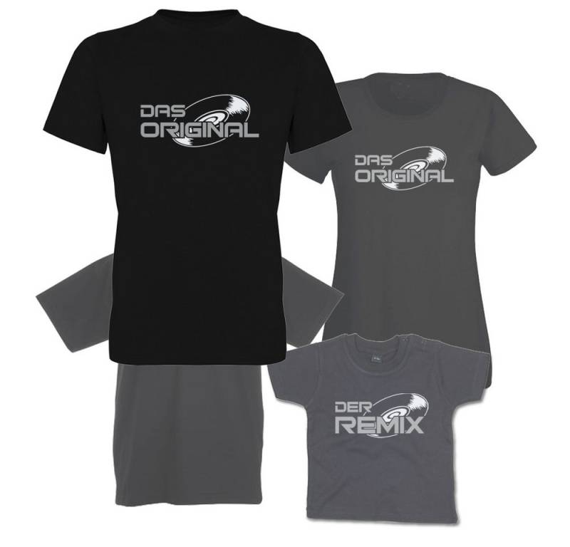 G-graphics T-Shirt Das Original & Der Remix (Familienset, Einzelteile zum selbst zusammenstellen) Kinder- & Erwachsenen-T-Shirt-Set mit Frontprint von G-graphics