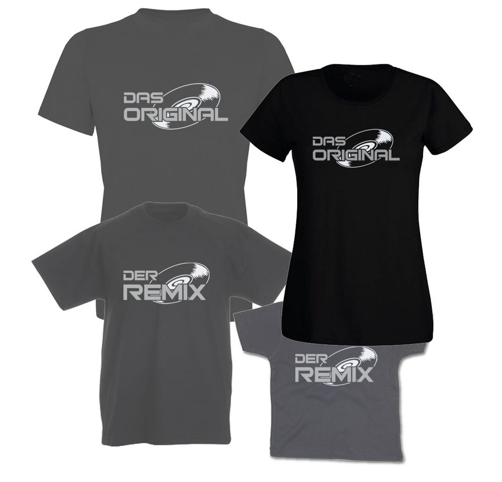 G-graphics T-Shirt Das Original & Der Remix (Familienset, Einzelteile zum selbst zusammenstellen) Kinder- & Erwachsenen-T-Shirt-Set mit Frontprint von G-graphics