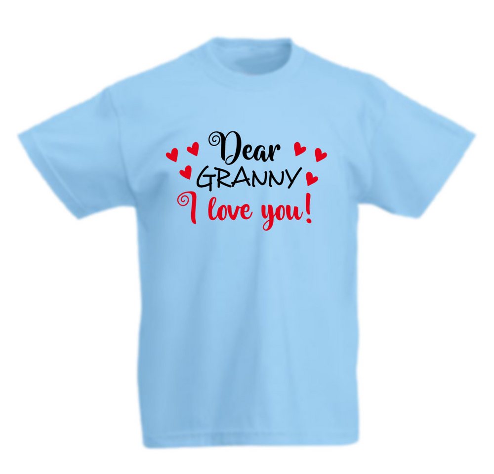 G-graphics T-Shirt Dear Granny, I love you Kinder T-Shirt, mit Spruch / Sprüche / Print / Aufdruck von G-graphics