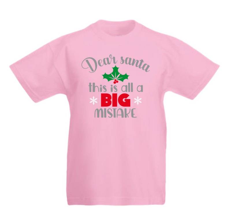 G-graphics T-Shirt Dear Santa, this is all a big Mistake Kinder T-Shirt, mit Weihnachtsmotiv von G-graphics