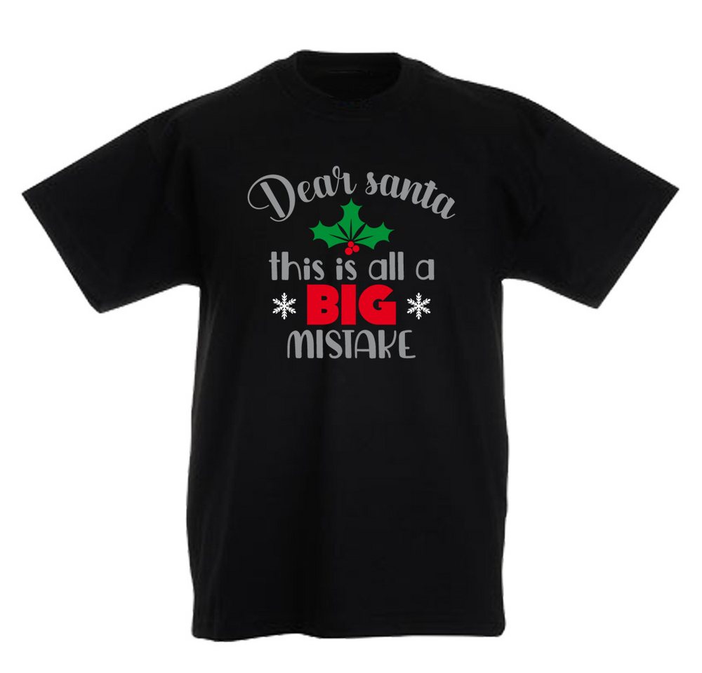 G-graphics T-Shirt Dear Santa, this is all a big Mistake Kinder T-Shirt, mit Spruch / Print / Aufdruck / Weihnachtsmotiv von G-graphics