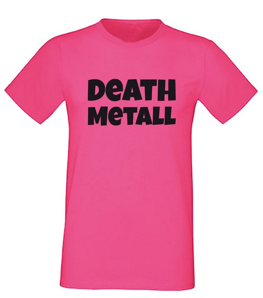 G-graphics T-Shirt Death Metal Herren T-Shirt, mit trendigem Frontprint, Aufdruck auf der Vorderseite, Spruch/Sprüche/Print/Motiv, Pink-Black-Men-Edition, für jung & alt von G-graphics