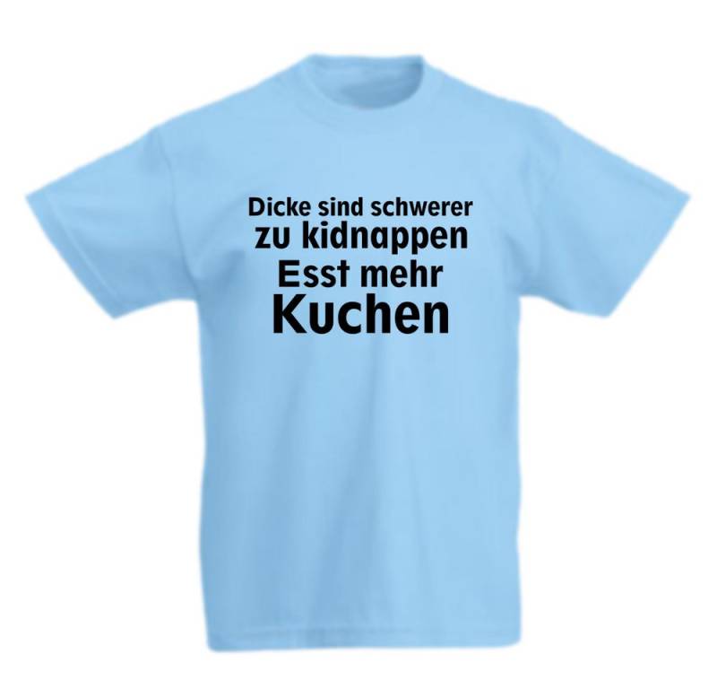 G-graphics T-Shirt Dicke sind schwerer zu kidnappen – Esst mehr Kuchen Kinder T-Shirt mit Spruch / Statement von G-graphics