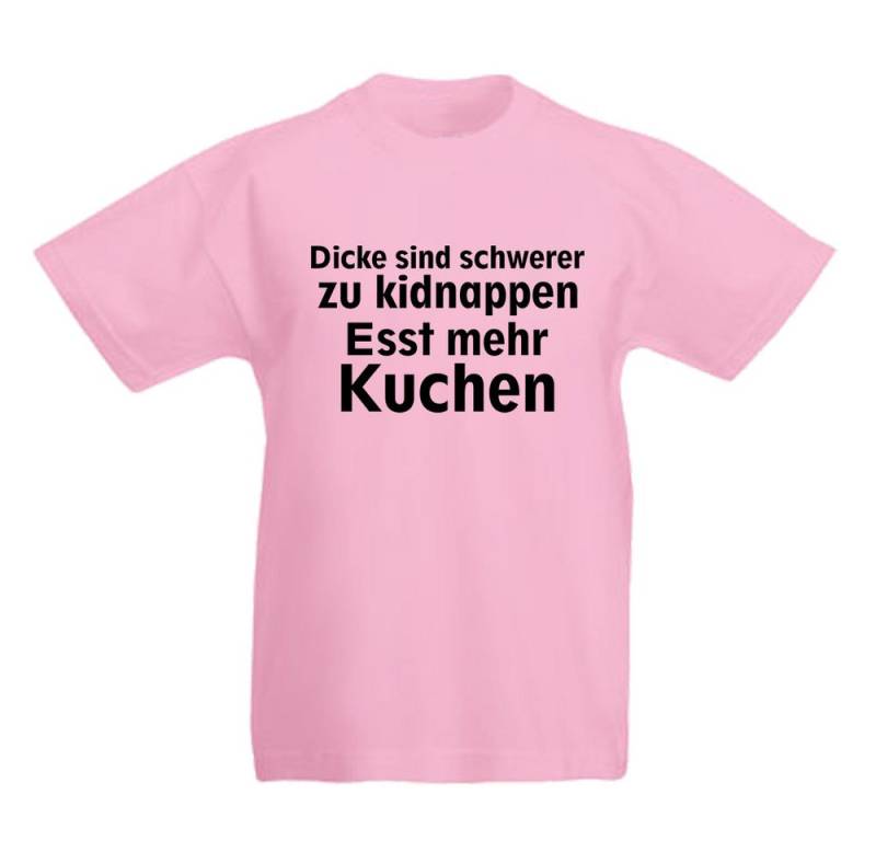 G-graphics T-Shirt Dicke sind schwerer zu kidnappen – Esst mehr Kuchen Kinder T-Shirt mit Spruch / Statement von G-graphics