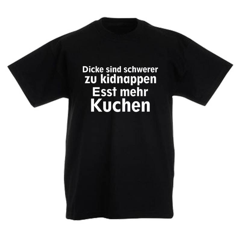G-graphics T-Shirt Dicke sind schwerer zu kidnappen – Esst mehr Kuchen Kinder T-Shirt mit Spruch / Statement von G-graphics